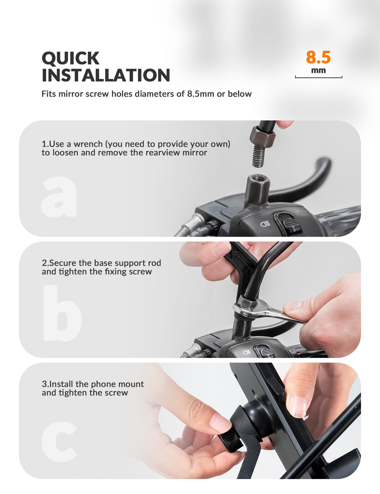 ROCKBROS Uchwyt Na Telefon Rowerowy Z Możliwością Obrotu O 360°, Odpowiedni Dla Telefonów O Przekątnej 4,7–7,0 Cala-HW-128 Uchwyty na telefon