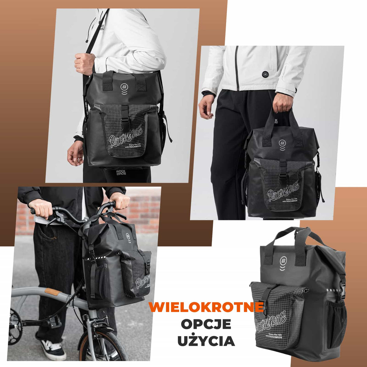 ROCKBROS Wielofunkcyjna Torba na Kierownicę Rowerową 18L - AS-158 Torby na kierownicę