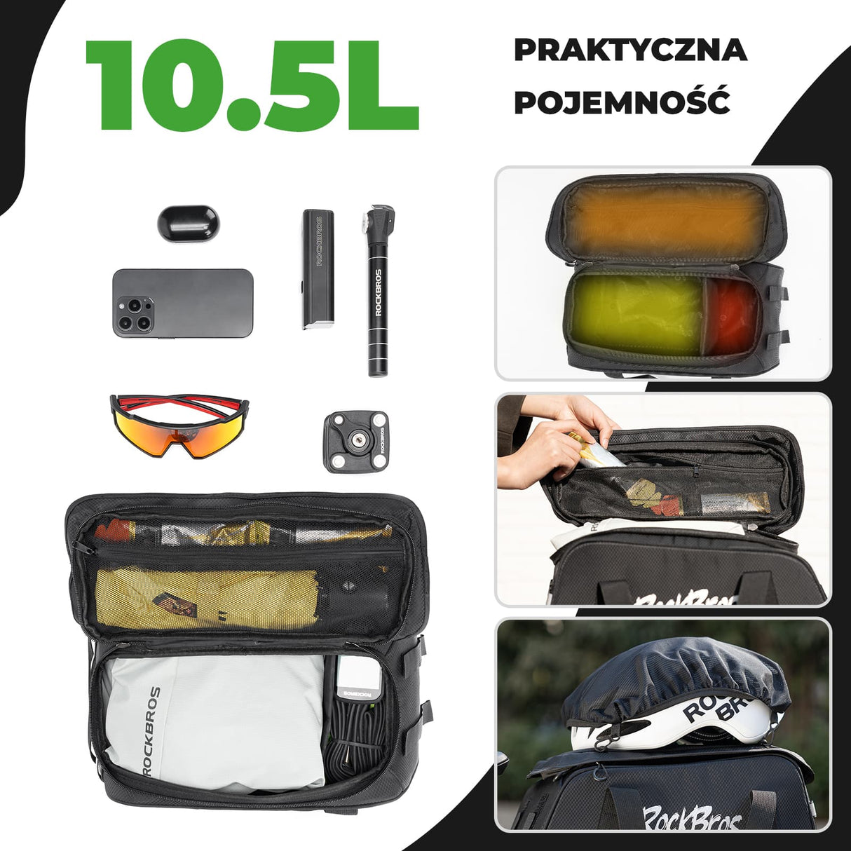 Wszechstronna Torby na Bagażnik 3w1 10,5L - A41