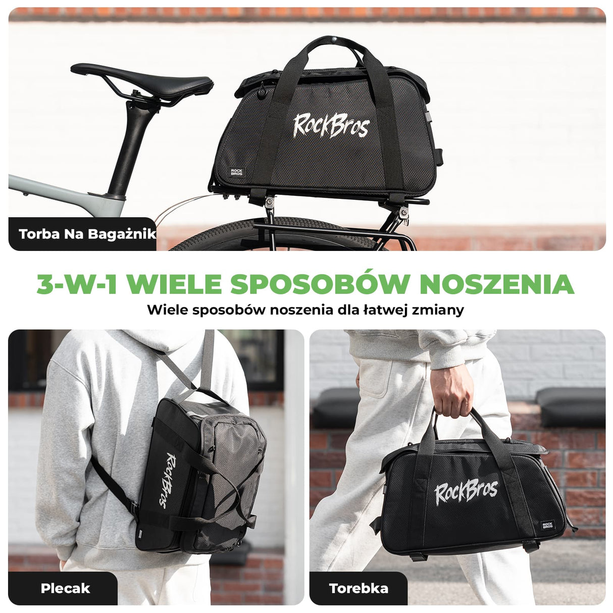 Wszechstronna Torby na Bagażnik 3w1 10,5L - A41