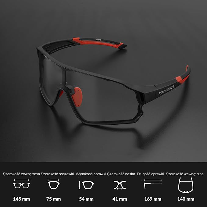 ROCKBROS Okulary Fotochromowe Przeciwsłoneczne UV400 Kobiety Mężczyźni-SP179 Okulary i gogle