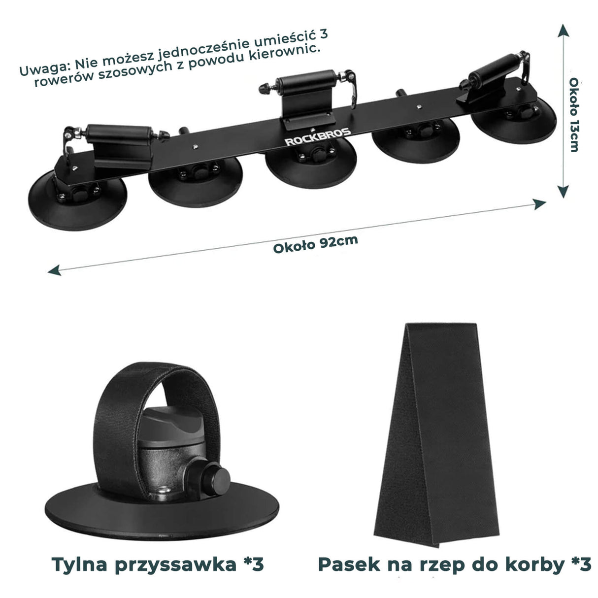 ROCKBROS Bagażnik Rowerowy z Przyssawkam Bagażniki dachowe