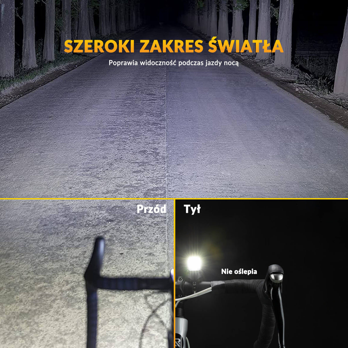 ROCKBROS Przednie Światło Rowerowe 1500lm Światła rowerowe