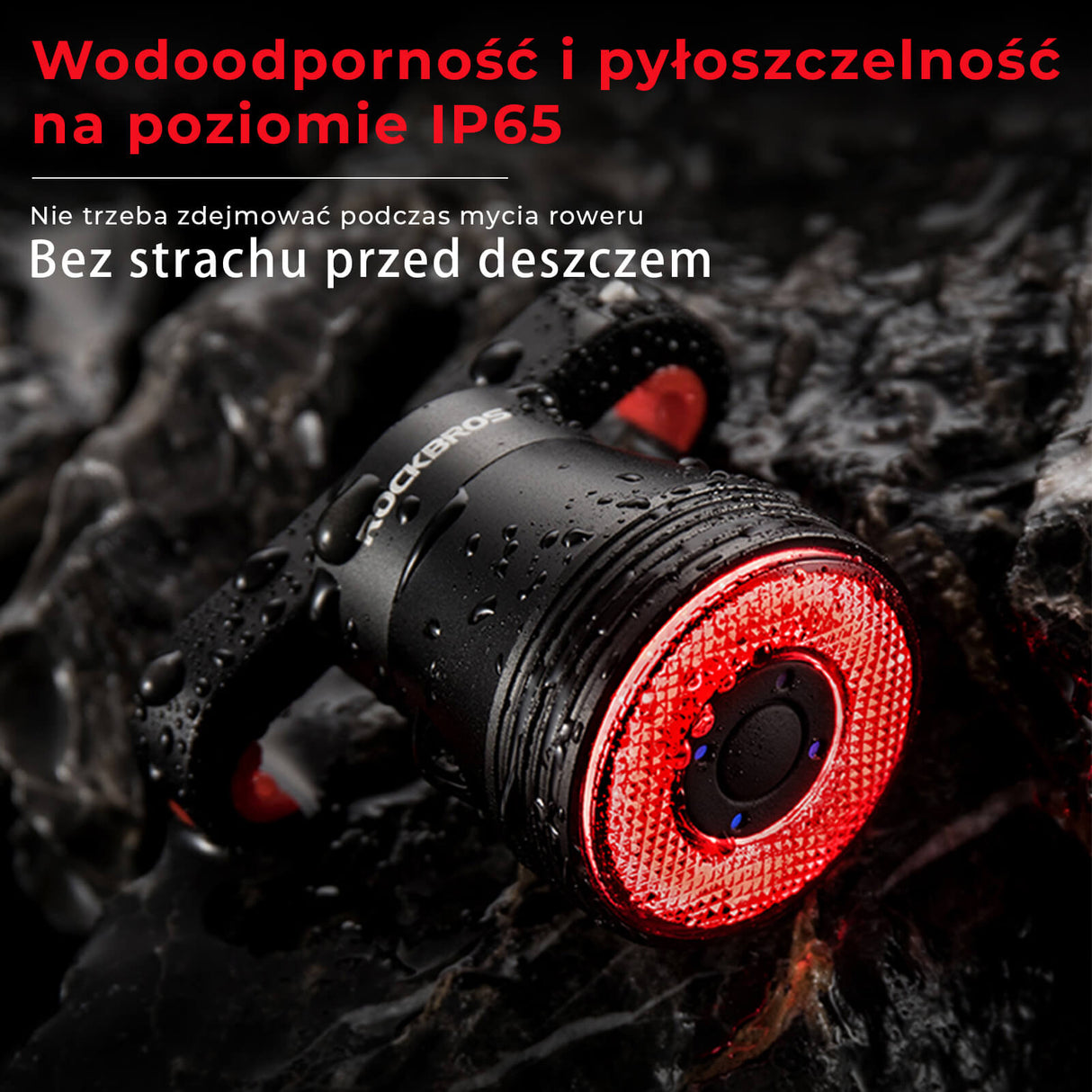 ROCKBROS Tylne Światło Rowerowe Q5 Światła rowerowe