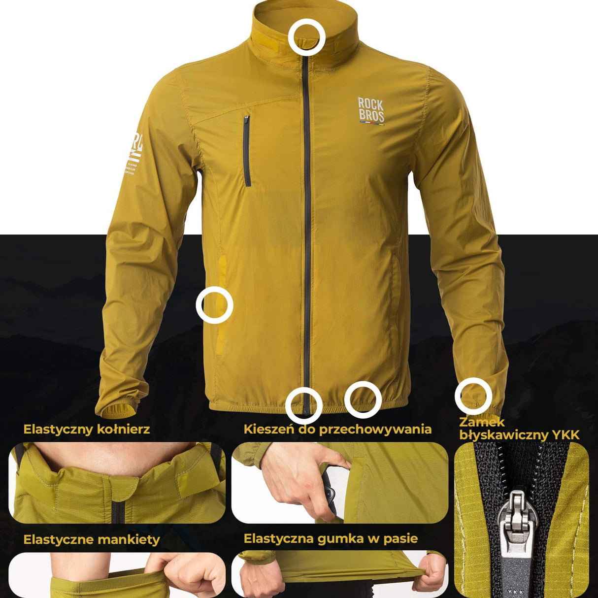 ROCKBROS Road To Sky Kurtki Unisex Kolarski Długi Rękaw-TLWT002 Kurtki