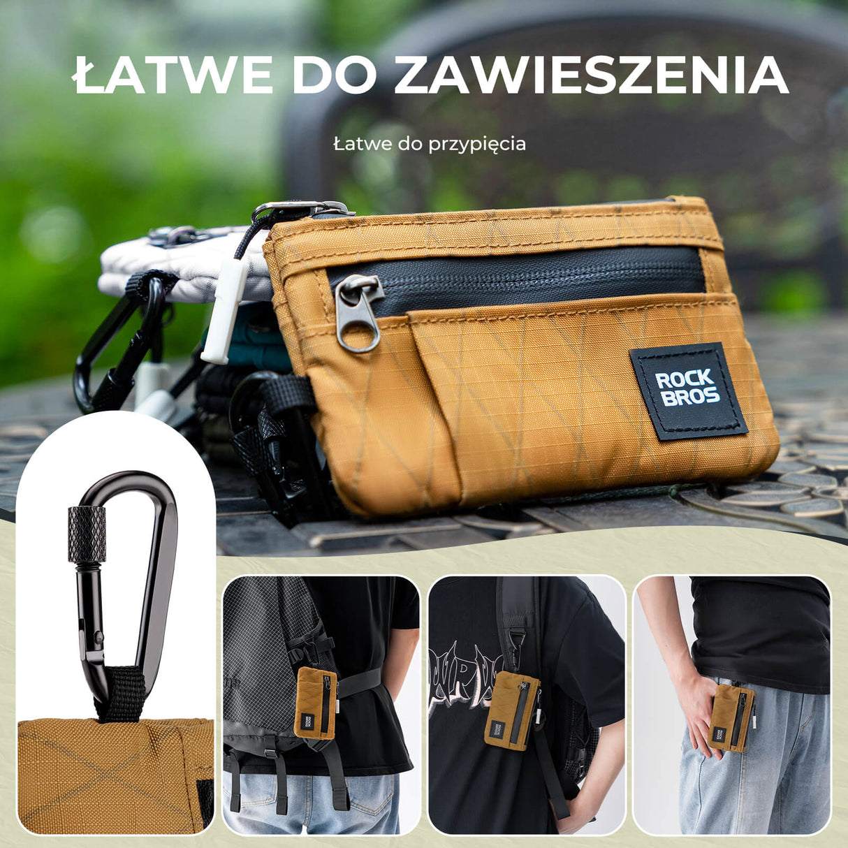 ROCKBROS Portfel Etui na Karty Przenośny z Kłódką -L002 Portfel