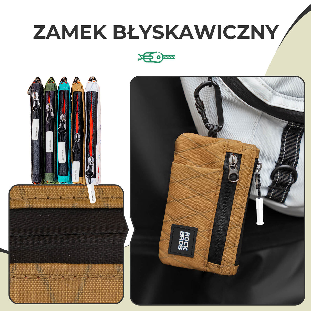 ROCKBROS Mały Portfel Slim Etui na Karty i Klucze dla Kobiet i Mężczyzn