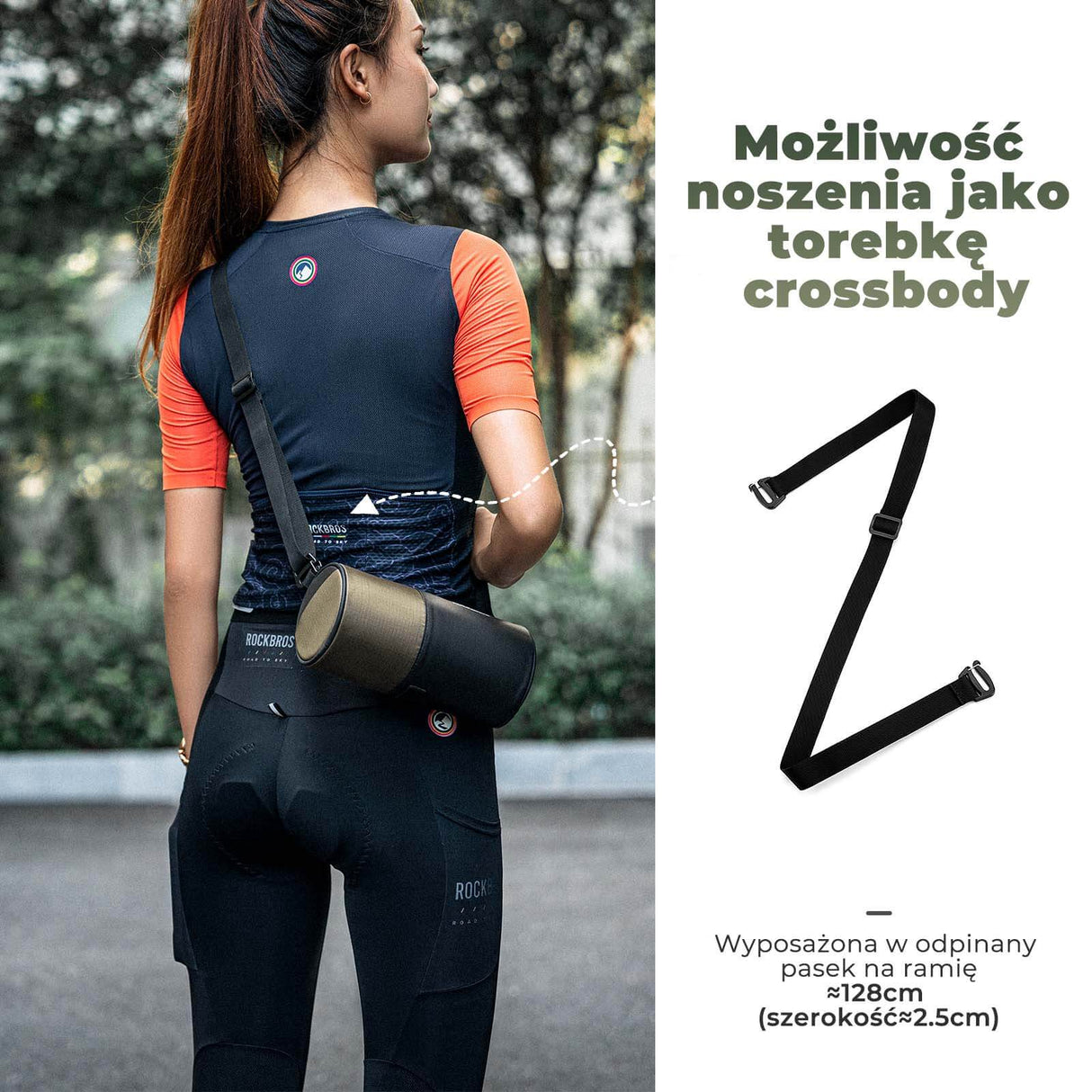 ROCKBROS Odblaskowa Torba na Kierownicę z Paskiem 1,7 L Torby na kierownicę