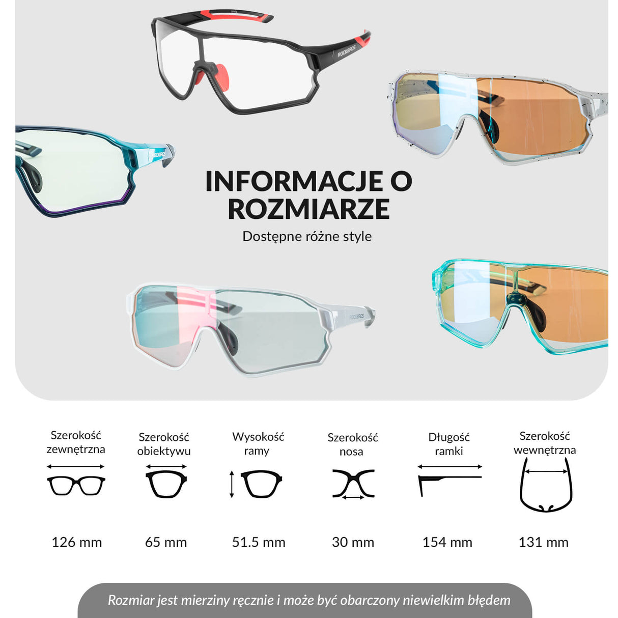 ROCKBROS Dziecięce Samoprzyciemniające Okulary Rowerowe Okulary i gogle