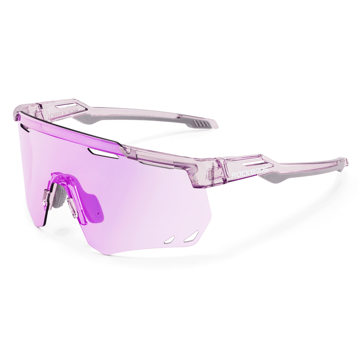 ROCKBROS Okulary Fotochromowe Przeciwsłoneczne Rowerowe Ochrona UV400-SP323 Okulary i gogleFioletowy