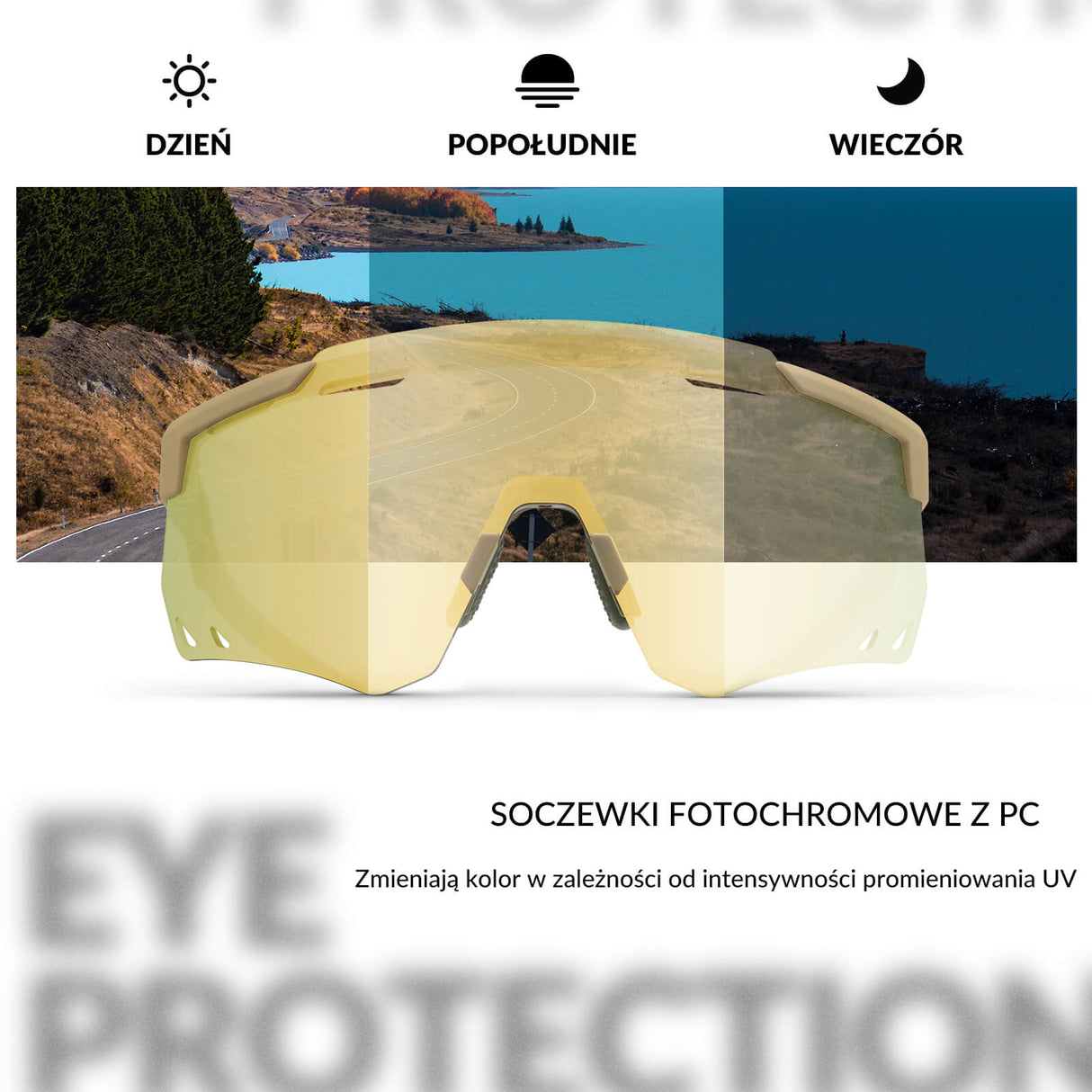 Okulary Fotochromowe Przeciwsłoneczne Rowerowe Ochrona UV400-SP323