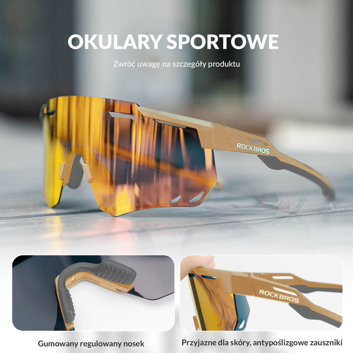 Okulary Fotochromowe Przeciwsłoneczne Rowerowe Ochrona UV400-SP323