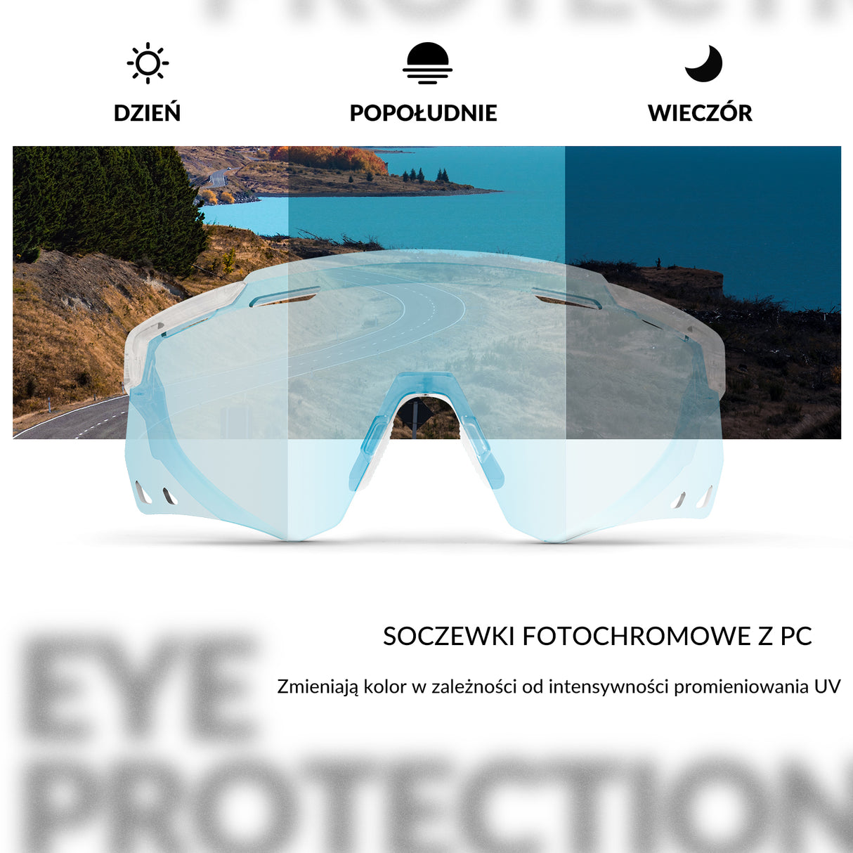 Okulary Fotochromowe Przeciwsłoneczne Rowerowe Ochrona UV400-SP323