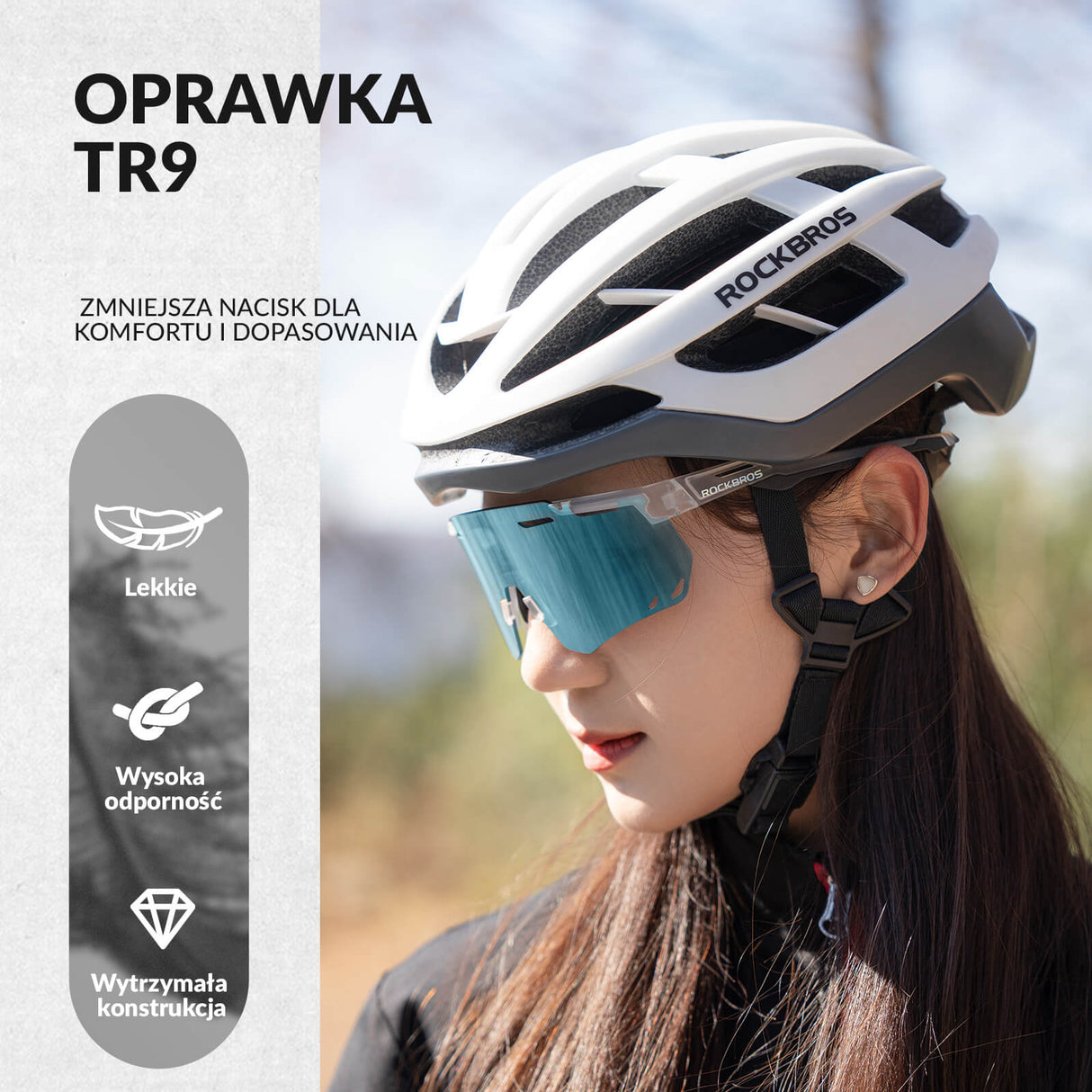 Okulary Fotochromowe Przeciwsłoneczne Rowerowe Ochrona UV400-SP323