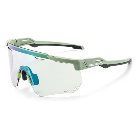 ROCKBROS Okulary Fotochromowe Przeciwsłoneczne Rowerowe Ochrona UV400-SP323 Okulary i gogleMatowy zielony