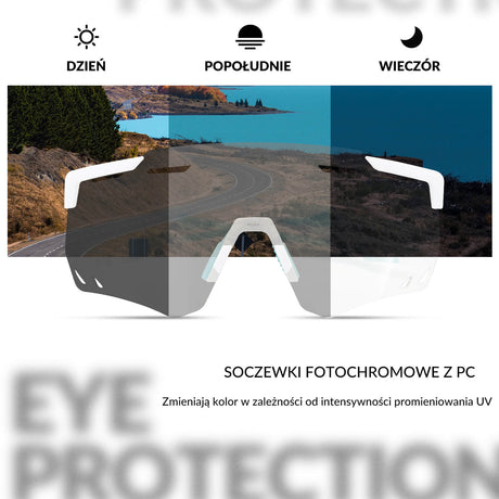 ROCKBROS Okulary Fotochromowe Przeciwsłoneczne Rowerowe Ochrona UV400-SP323 Okulary i gogle