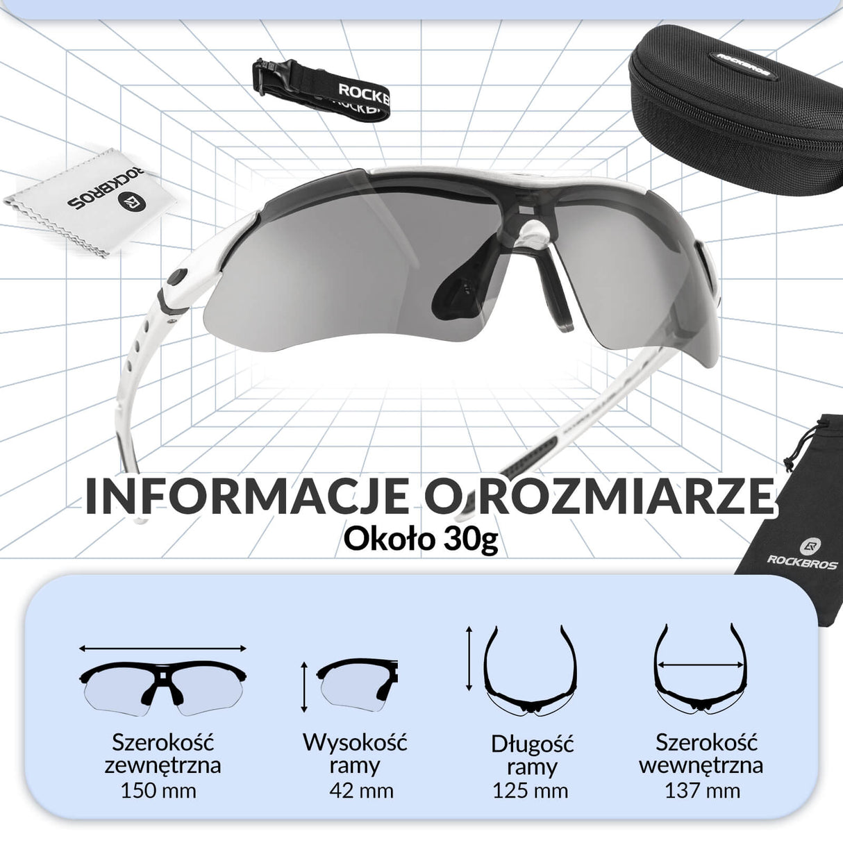 ROCKBROS Okulary Rowerowe Polaryzacyjne z Ochroną UV400 Okulary i gogle