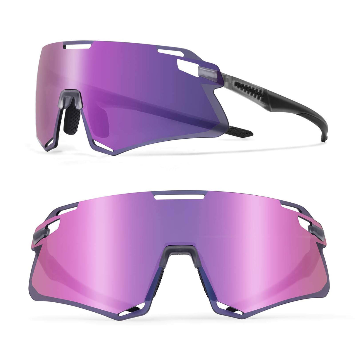 ROCKBROS Okulary Rowerowe TR90 Sportowe Przeciwsłoneczne Wiatroodporne Unisex-Fioletowy
