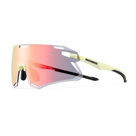 ROCKBROS Okulary Rowerowe TR90 Sportowe Przeciwsłoneczne Wiatroodporne Unisex Ochrona UV400 Okulary i gogleJasnożółty