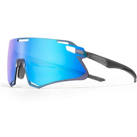 ROCKBROS Okulary Rowerowe TR90 Sportowe Przeciwsłoneczne Wiatroodporne Unisex-Niebiesko-Szary