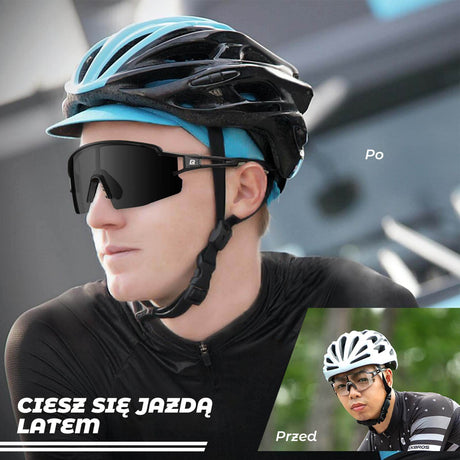 ROCKBROS ROCKBROS Okulary Rowerowe UV400 Fotochromowe Przeciwsłoneczne Wiatroszczelne Czarny Okulary i gogle