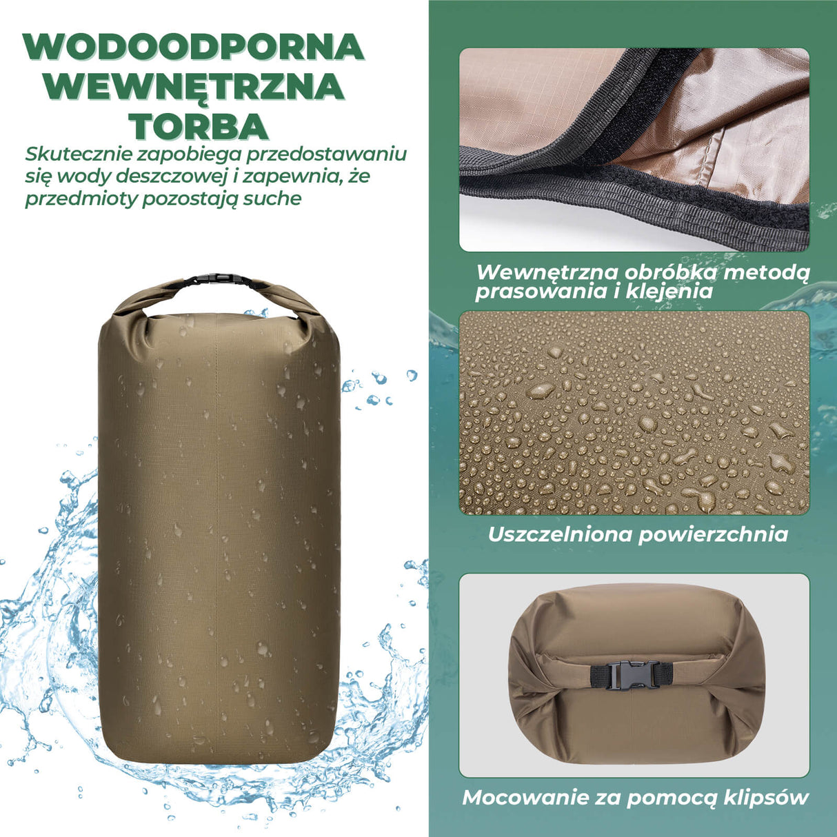 ROCKBROS Plecak Wodoodporny Split 2 w 1 Jazda na Rowerze i Trekking- H38 Plecaki