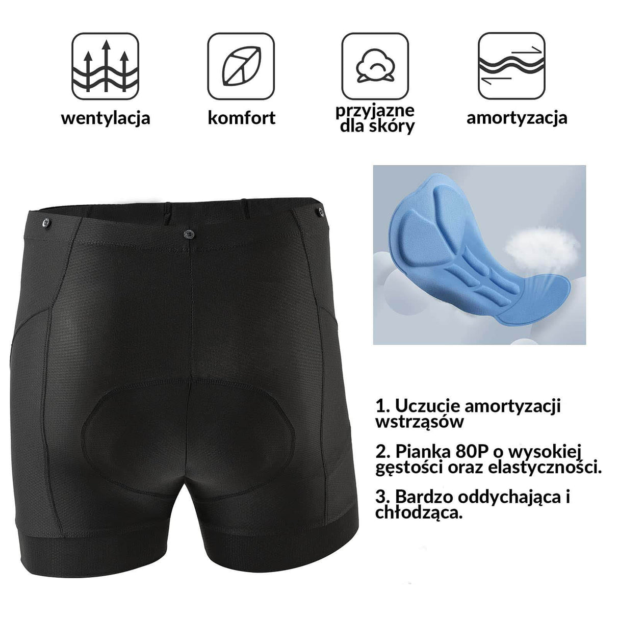 ROCKBROS ROCKBROS Spodnie Rowerowe z Wkładką 4D Oddychające i Szybkoschnące Spodnie