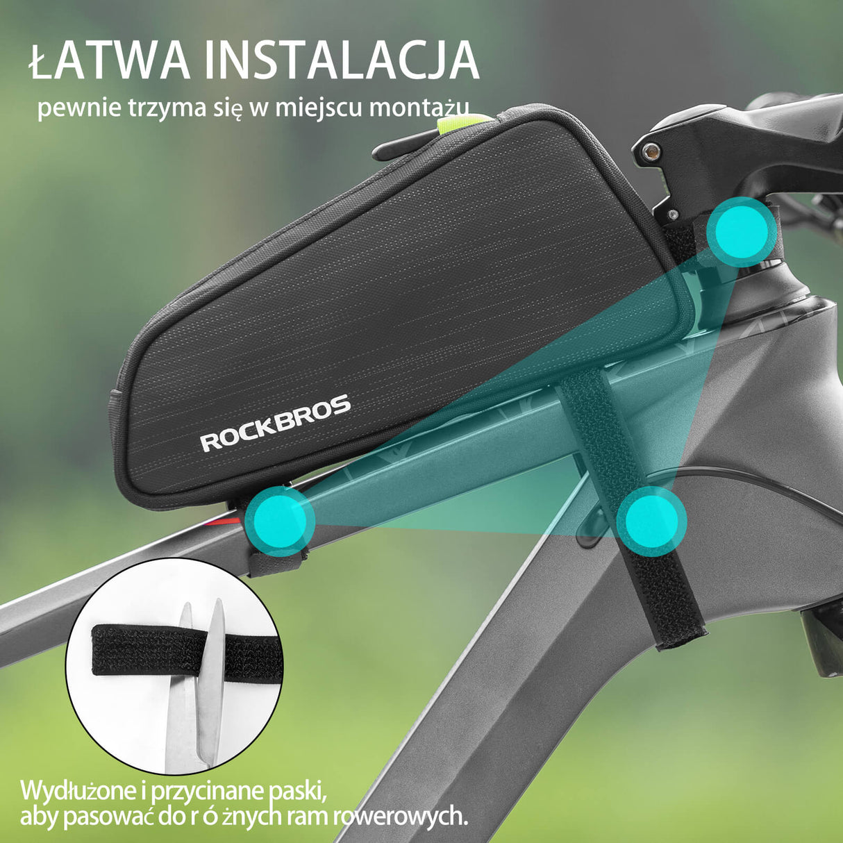 ROCKBROS Torba Rowerowa na Górną Rurę Smukła-045 Torby na ramę