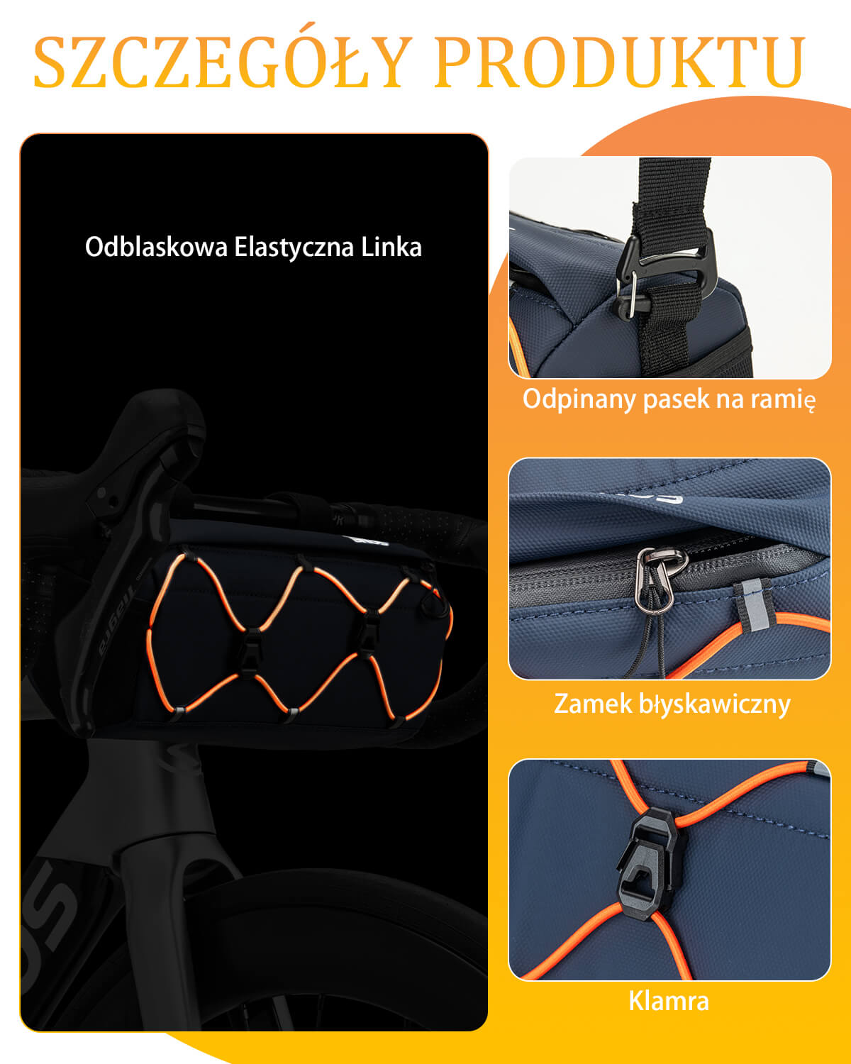 ROCKBROS Torba rowerowa Przednia Sześciokątna -W012 Torby na kierownicę