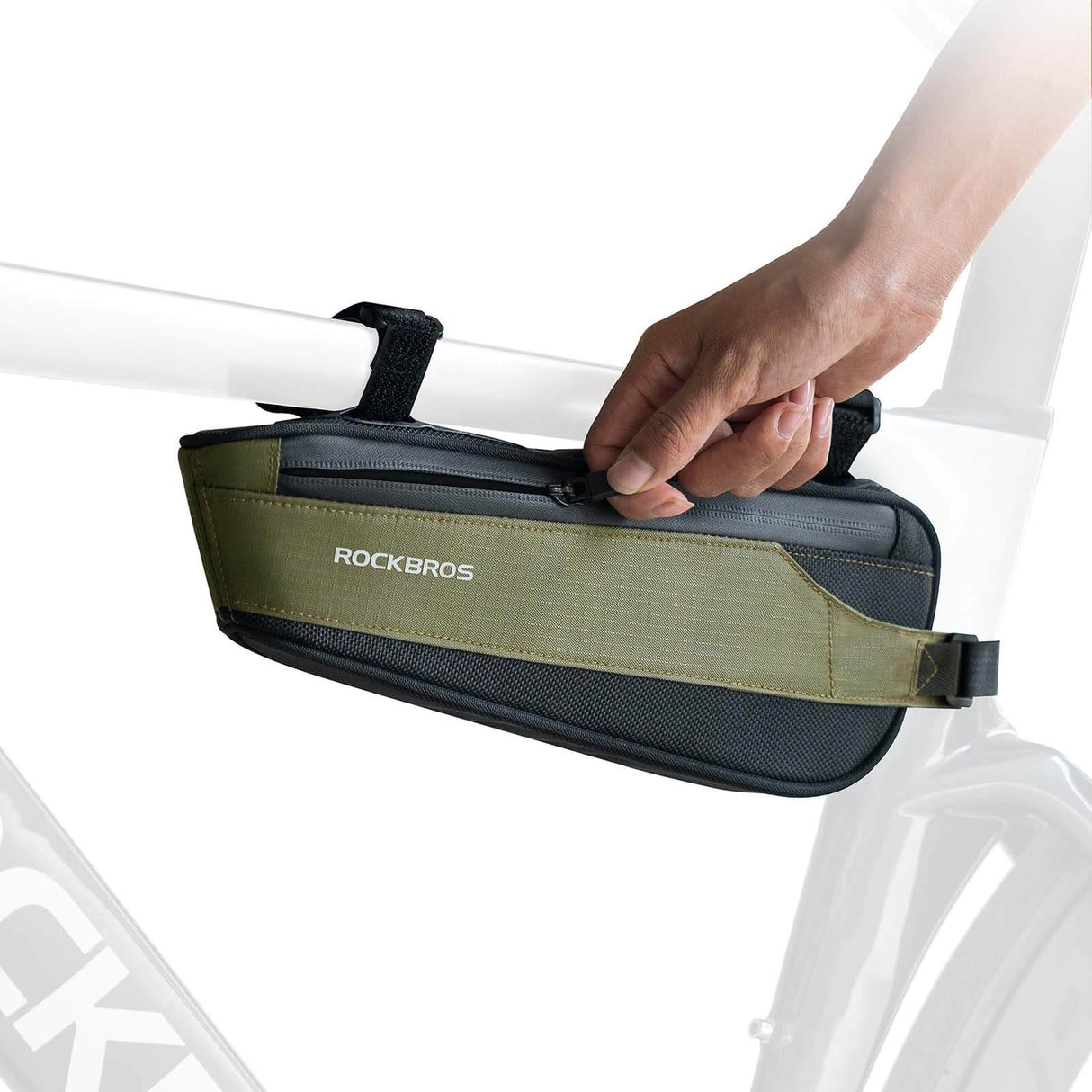 ROCKBROS Torba Rowerowa na Ramę Torby pod ramę Odblaskowa 0.65/1.4L Torby na ramę1.4L