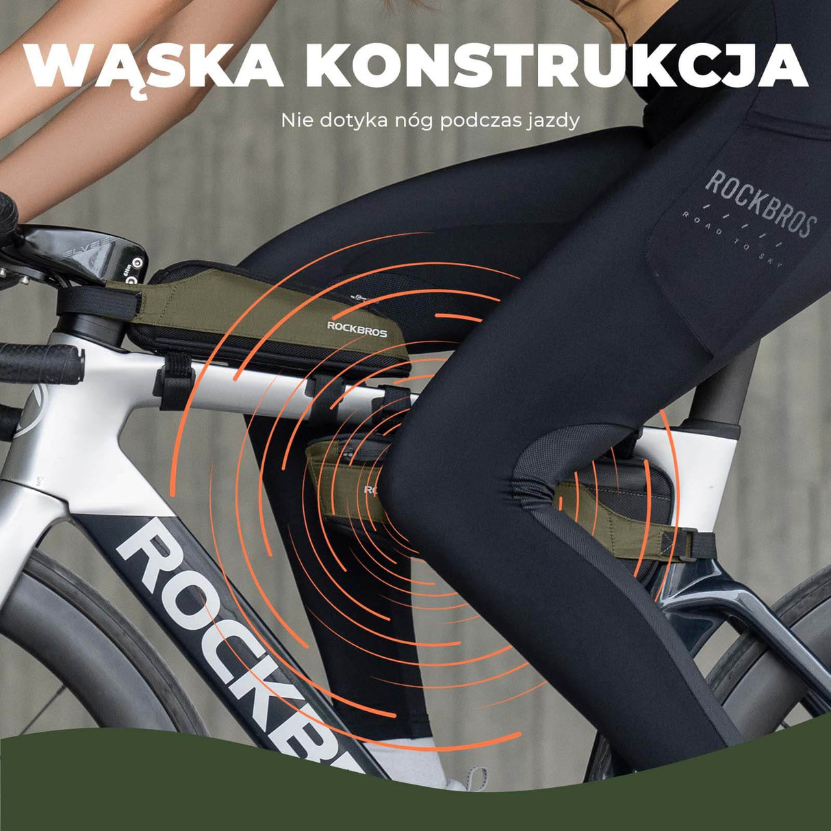 ROCKBROS Torba Rowerowa na Ramę Torby pod ramę Odblaskowa 0.65/1.4L Torby na ramę