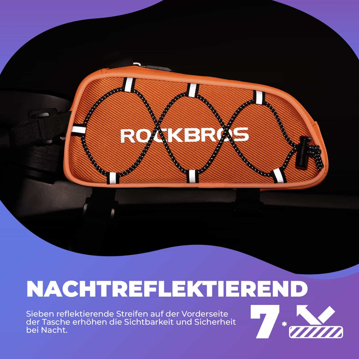 ROCKBROS Torba na Ramę Roweru 1L Odblaskowa -039-1 Torby na ramę