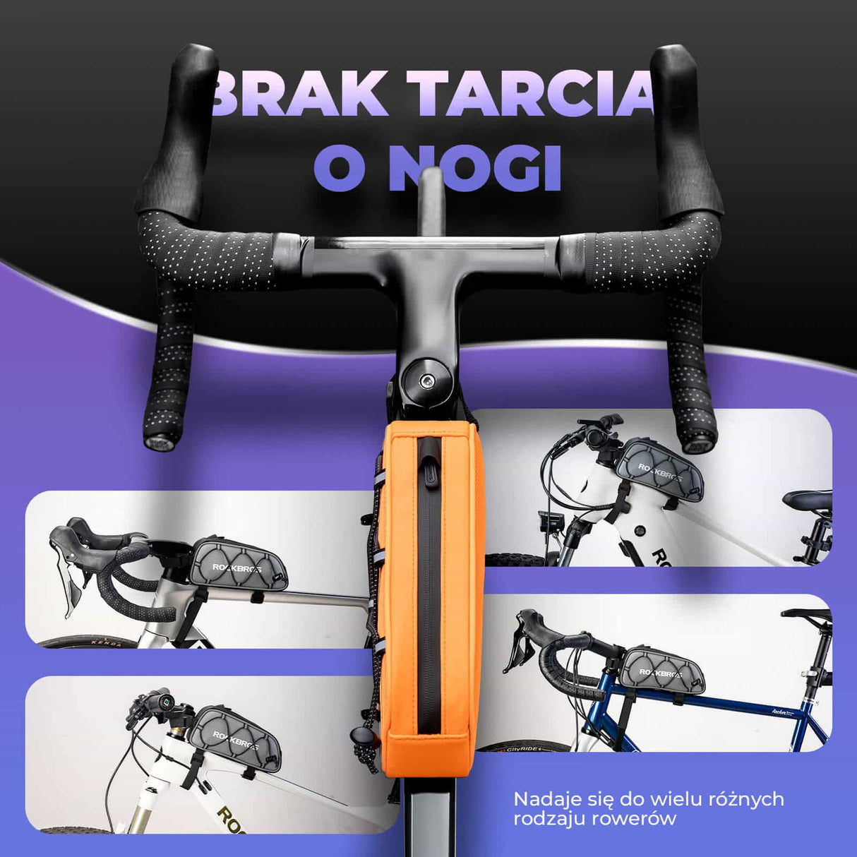 ROCKBROS Torba na Ramę Roweru 1L Odblaskowa -039-1 Torby na ramę