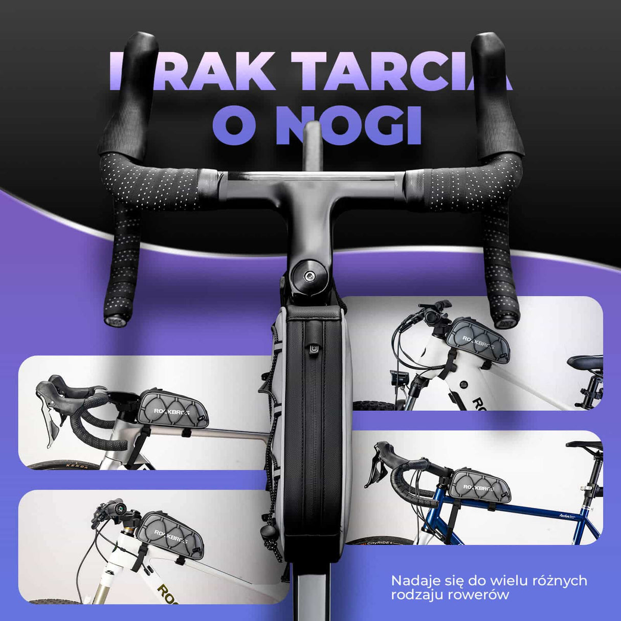 ROCKBROS Torba na Ramę Roweru 1L Odblaskowa -039-1 Torby na ramę