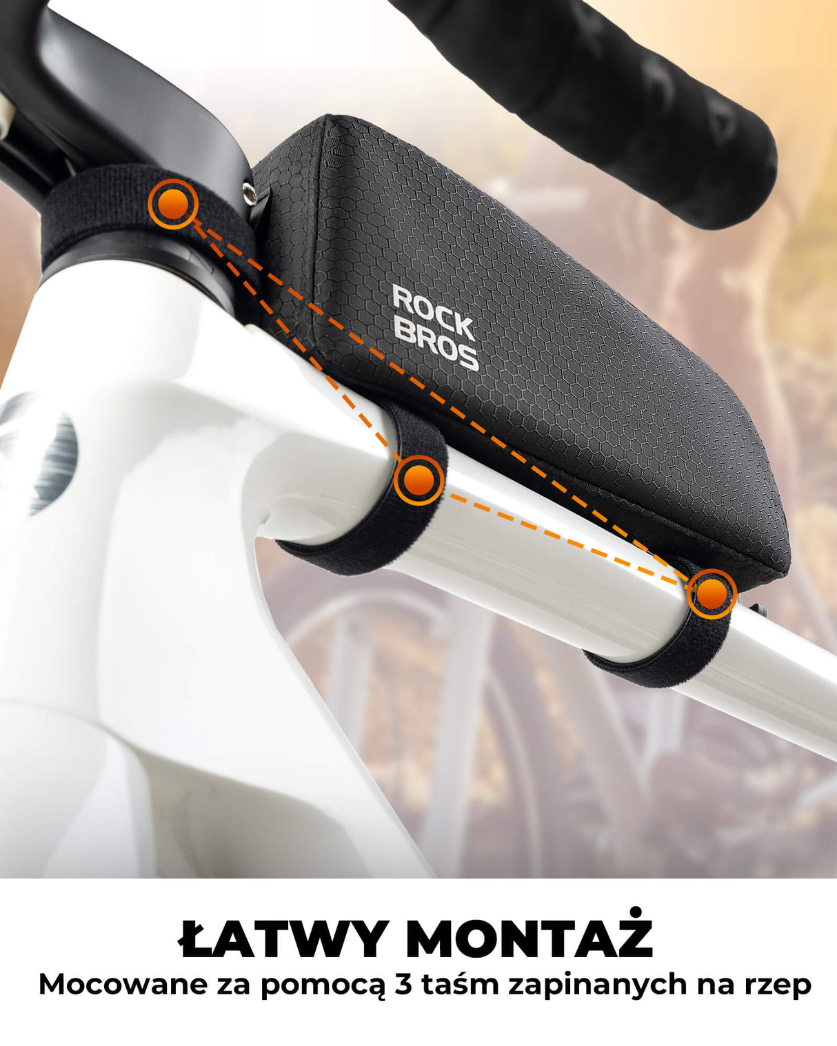 ROCKBROS Torba na ramę roweru Odblaskowa Wąska Krawędź-077 Torby na ramę