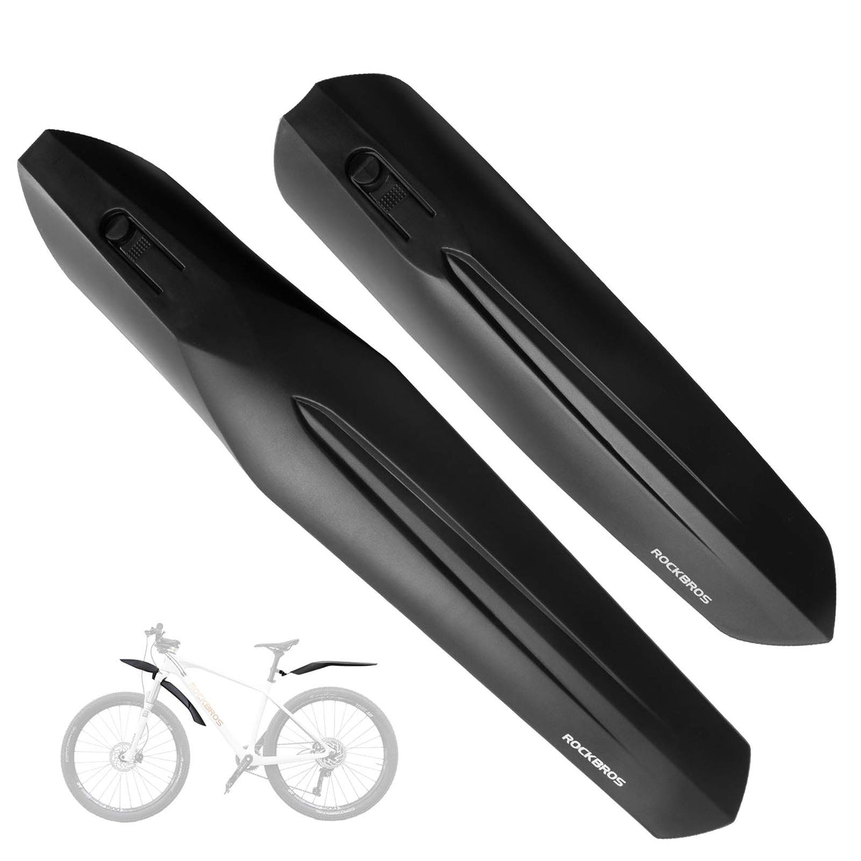 ROCKBROS ROCKBROS Zestaw Błotników Rowerowych 24-28” z Osłoną Przeciwbryzgową BłotnikiNormalny