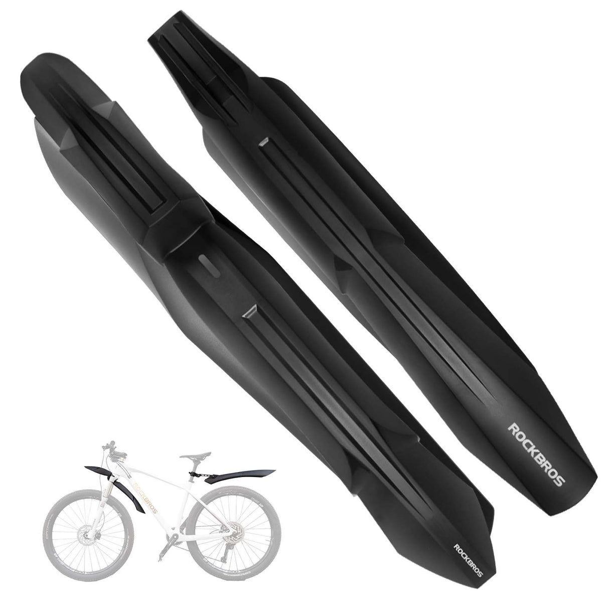 ROCKBROS ROCKBROS Zestaw Błotników Rowerowych 24-28” z Osłoną Przeciwbryzgową BłotnikiSzybko Zdejmowany