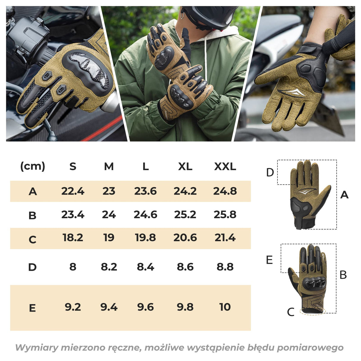ROCKBROS Rękawice Rowerowe z Pełnymi Palcami i Ekranem Dotykowym Wiosna i Jesień-MT027 Rękawiczki