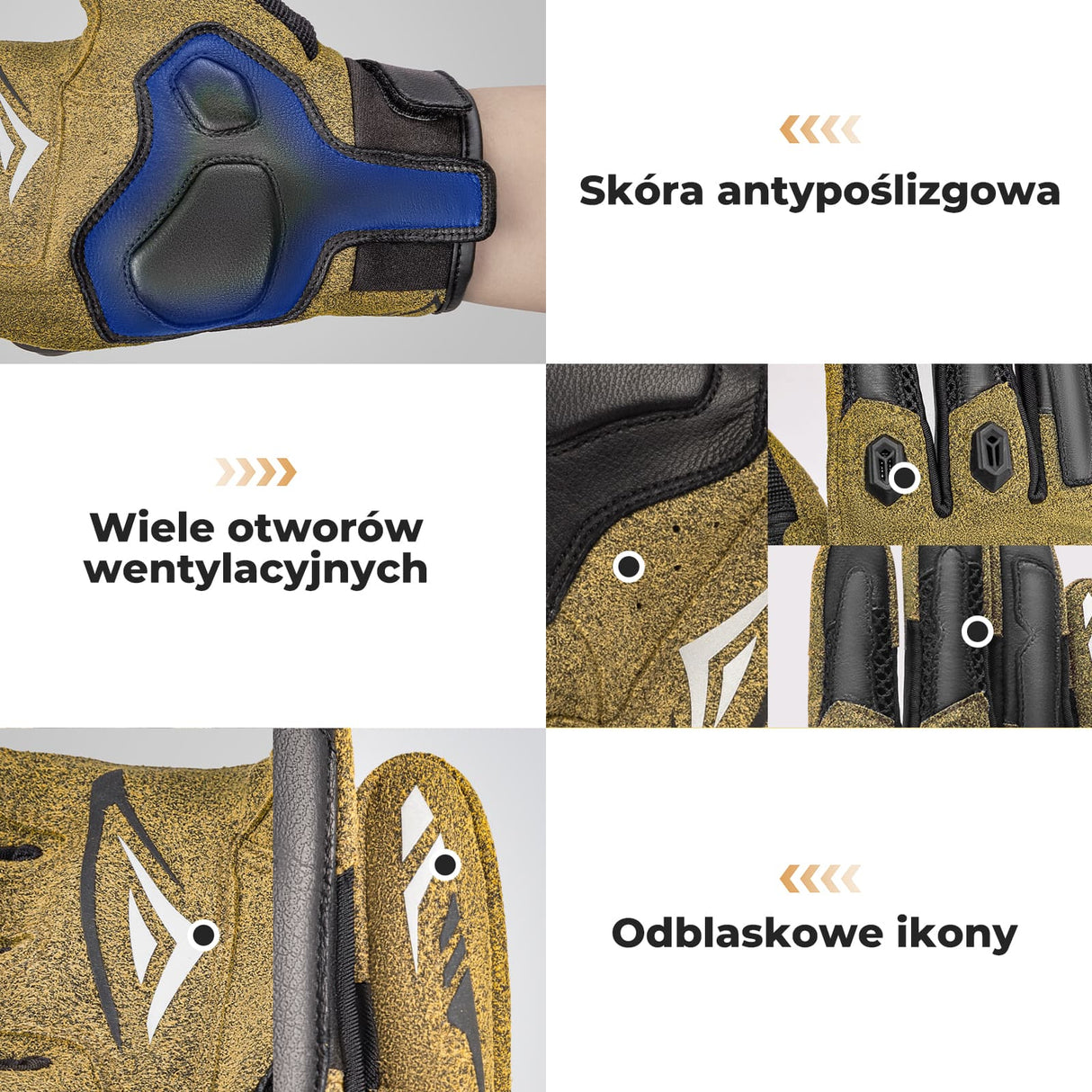 ROCKBROS Rękawice Rowerowe z Pełnymi Palcami i Ekranem Dotykowym Wiosna i Jesień-MT027 Rękawiczki