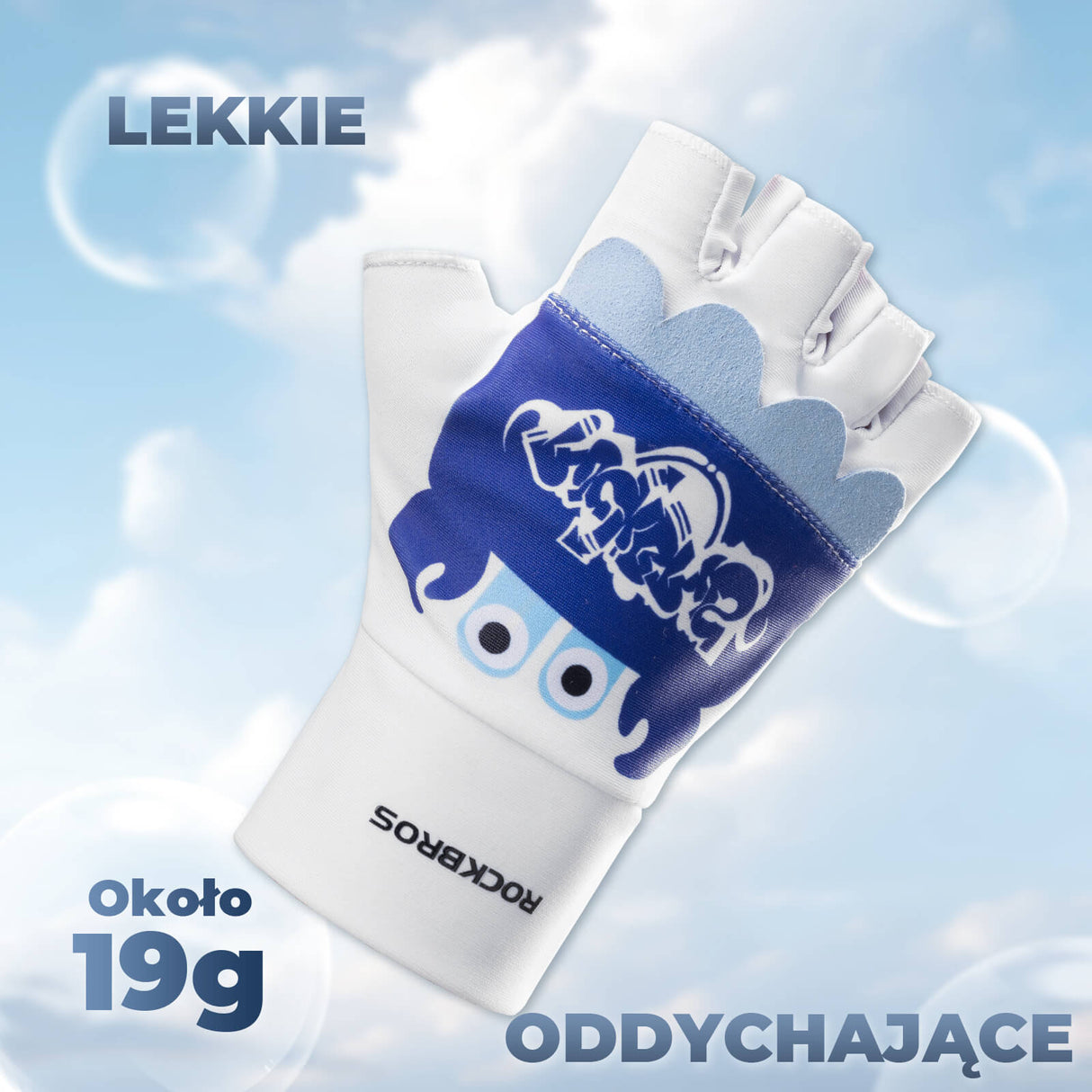 ROCKBROS Rękawiczki Dziecięce Rowerowe z Półpalcami Rękawiczki