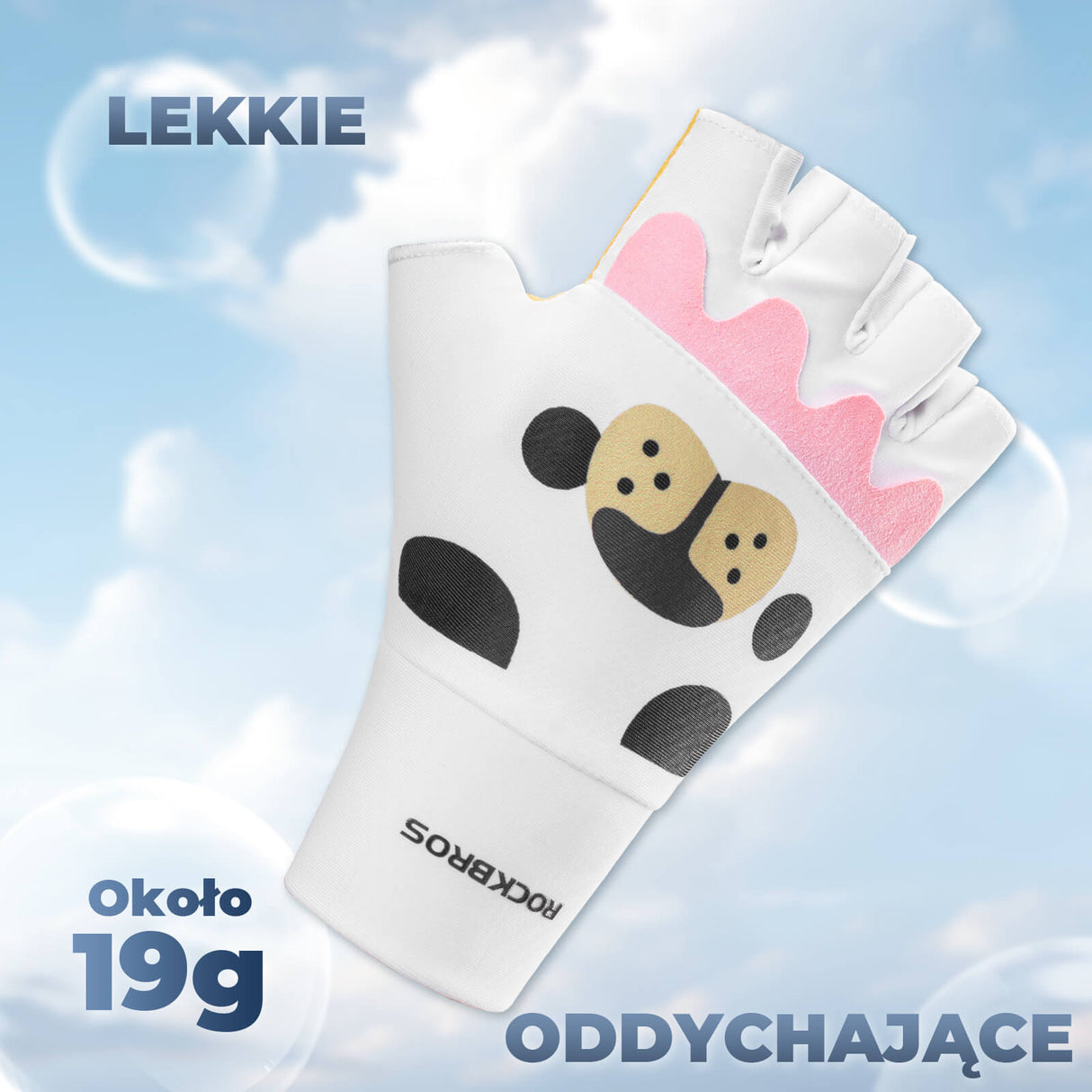 ROCKBROS Rękawiczki Dziecięce Rowerowe z Półpalcami Rękawiczki