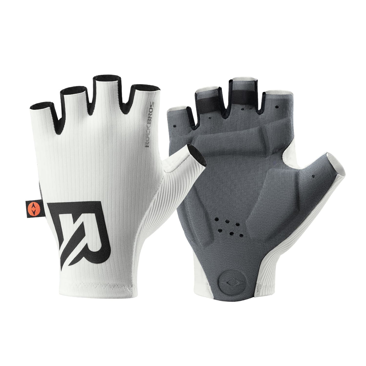 ROCKBROS Rękawiczki Rowerowe Double Arrow Palm Pad Half Finger -S399 RękawiczkiBiały S