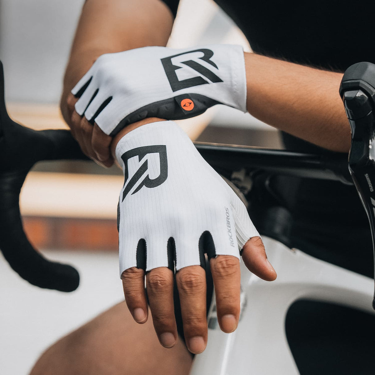 ROCKBROS Rękawiczki Rowerowe Double Arrow Palm Pad Half Finger -S399 Rękawiczki