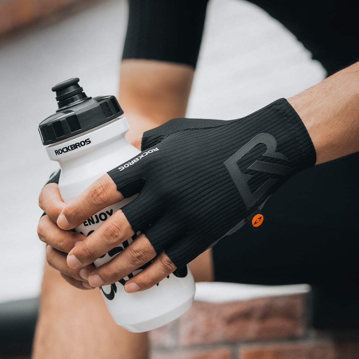 ROCKBROS Rękawiczki Rowerowe Double Arrow Palm Pad Half Finger -S399 Rękawiczki