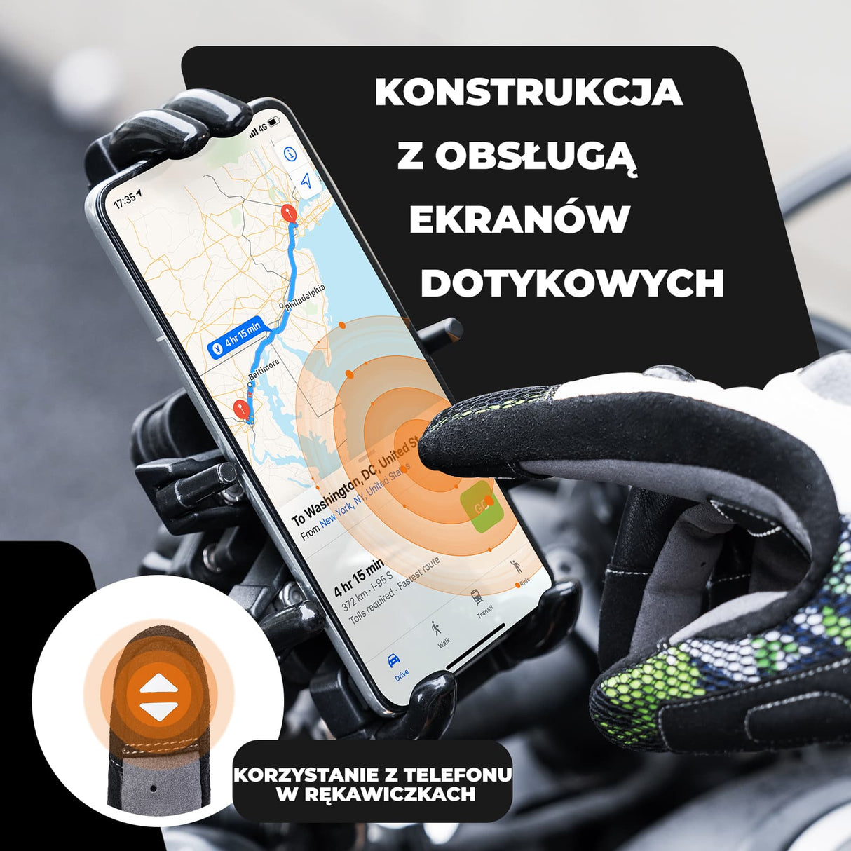 ROCKBROS Rękawiczki Rowerowe z Ekranem Dotykowym Wiosna i Jesień-MT028 Rękawiczki