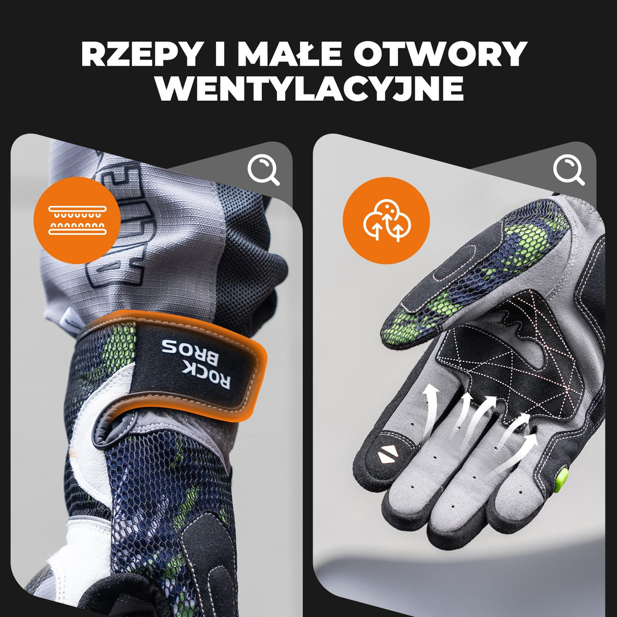 ROCKBROS Rękawiczki Rowerowe z Ekranem Dotykowym Wiosna i Jesień-MT028 Rękawiczki