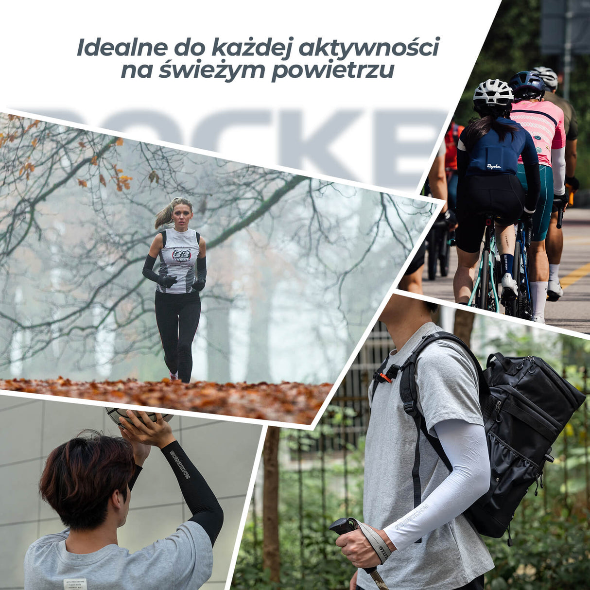 ROCKBROS Rękawy Rowerowe 4D Chłodzące Ramiona UPF 50+ Rękawy