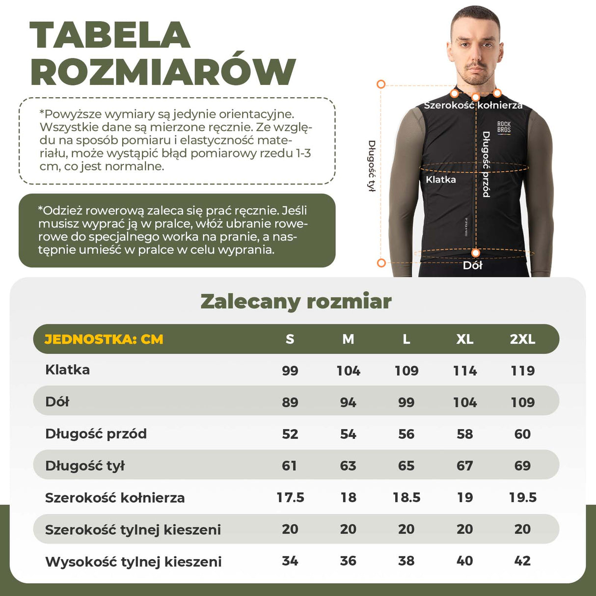 ROCKBROS Road-to-Sky Kamizelka Rowerowa Wiatroodporna Męska Szybkoschnąca S-XXL Koszulki