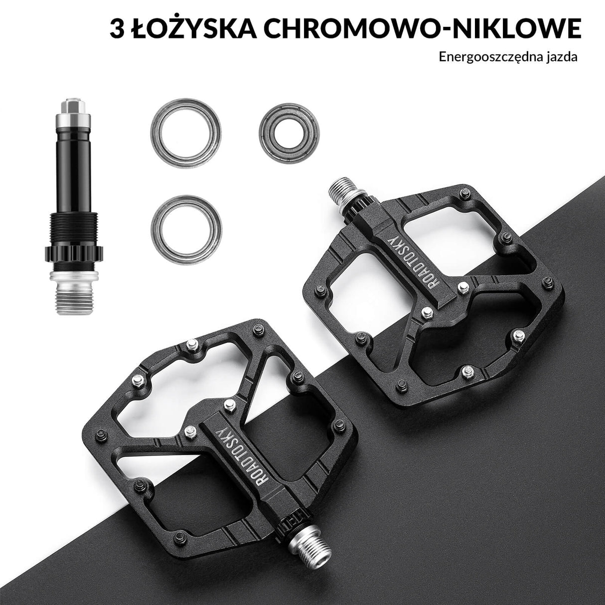 ROCKBROS ROAD TO SKY 9/16 Pedały Rowerowe Cala Aluminiowe Antypoślizgowe Pedały rowerowe