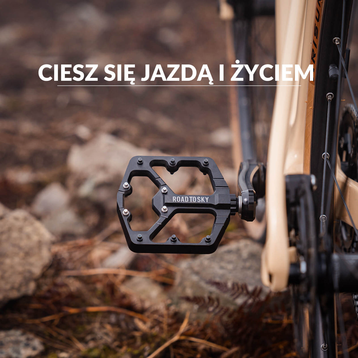 ROCKBROS ROAD TO SKY 9/16 Pedały Rowerowe Cala Aluminiowe Antypoślizgowe Pedały rowerowe